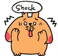 Speaking cute rabbit. sticker #14447221