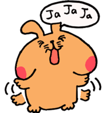 Speaking cute rabbit. sticker #14447222