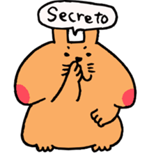 Speaking cute rabbit. sticker #14447225