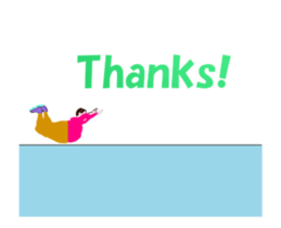 An obesity figure skater's animation. sticker #14448098