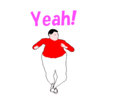 An obesity figure skater's animation. sticker #14448099