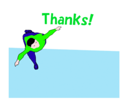 An obesity figure skater's animation. sticker #14448100