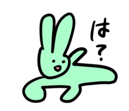 Cute colorful rabbits sticker #14448207