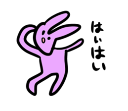 Cute colorful rabbits sticker #14448208
