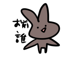 Cute colorful rabbits sticker #14448213