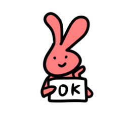 Cute colorful rabbits sticker #14448217