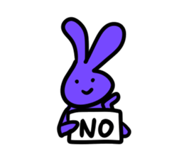 Cute colorful rabbits sticker #14448218