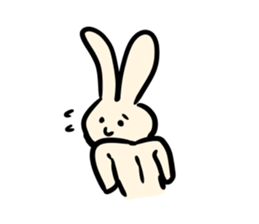 Cute colorful rabbits sticker #14448219