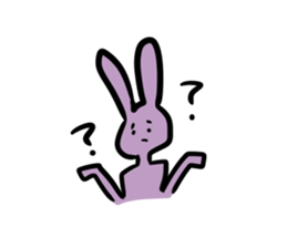 Cute colorful rabbits sticker #14448220