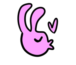 Cute colorful rabbits sticker #14448223