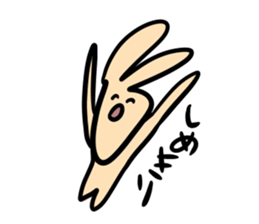 Cute colorful rabbits sticker #14448228