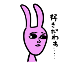 Cute colorful rabbits sticker #14448233