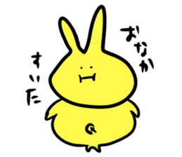 Cute colorful rabbits sticker #14448234