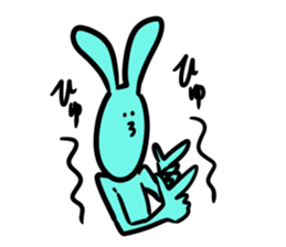 Cute colorful rabbits sticker #14448235