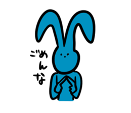 Cute colorful rabbits sticker #14448237
