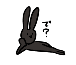 Cute colorful rabbits sticker #14448241