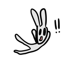 Cute colorful rabbits sticker #14448245
