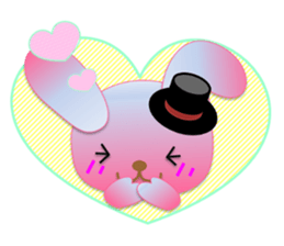Rabbit and bear daily(heart) sticker #14448303
