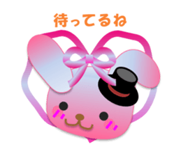 Rabbit and bear daily(heart) sticker #14448309