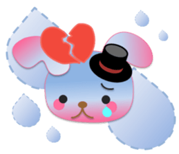 Rabbit and bear daily(heart) sticker #14448311