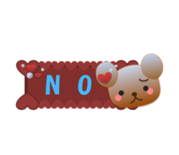 Rabbit and bear daily(heart) sticker #14448317