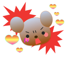 Rabbit and bear daily(heart) sticker #14448325