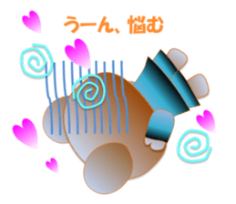 Rabbit and bear daily(heart) sticker #14448330