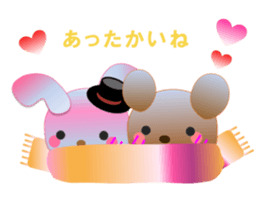 Rabbit and bear daily(heart) sticker #14448340