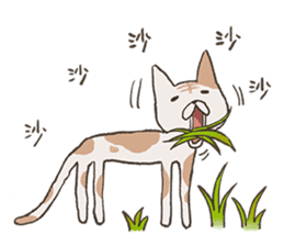 old cat xiang nian & white dog xiao bai sticker #14452343