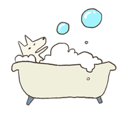 old cat xiang nian & white dog xiao bai sticker #14452355