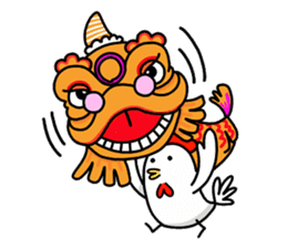Happy Chinese New Year with JiLi Chicken sticker #14453017