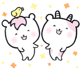 cute cow and horse (Chinese(Traditional) sticker #14453132