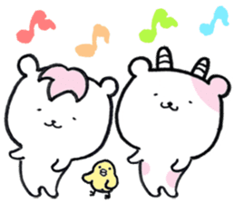 cute cow and horse (Chinese(Traditional) sticker #14453133