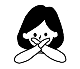 Simple BOY and GIRL Sticker. sticker #14453599