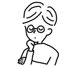 Simple BOY and GIRL Sticker. sticker #14453606