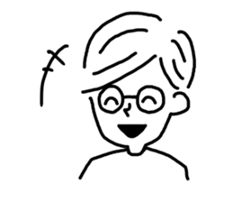 Simple BOY and GIRL Sticker. sticker #14453608