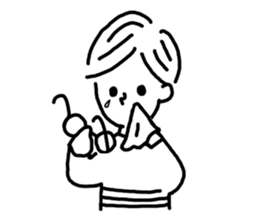 Simple BOY and GIRL Sticker. sticker #14453610