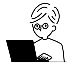 Simple BOY and GIRL Sticker. sticker #14453616