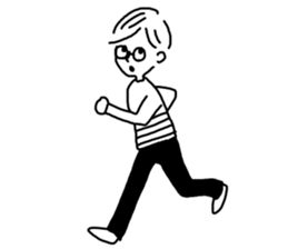 Simple BOY and GIRL Sticker. sticker #14453635