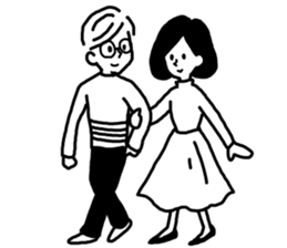 Simple BOY and GIRL Sticker. sticker #14453636