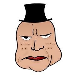 Mr. Black Hat and His Facial Expressions