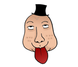 Mr. Black Hat and His Facial Expressions sticker #14454030