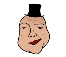 Mr. Black Hat and His Facial Expressions sticker #14454032