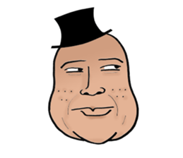 Mr. Black Hat and His Facial Expressions sticker #14454033