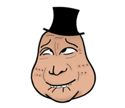 Mr. Black Hat and His Facial Expressions sticker #14454037