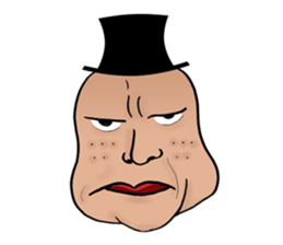 Mr. Black Hat and His Facial Expressions sticker #14454038