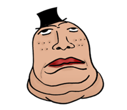 Mr. Black Hat and His Facial Expressions sticker #14454039