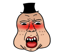 Mr. Black Hat and His Facial Expressions sticker #14454040