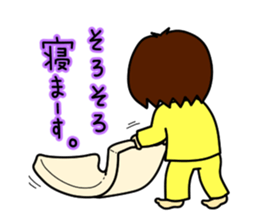 The girl with glasses(Basic) sticker #14455992