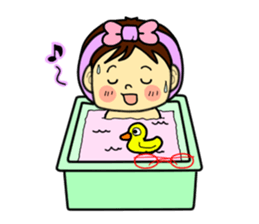 The girl with glasses(Basic) sticker #14456012